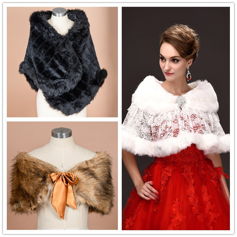 Stole Wedding Shawl - أزياء جميع أنماط الزفاف فو الفراء