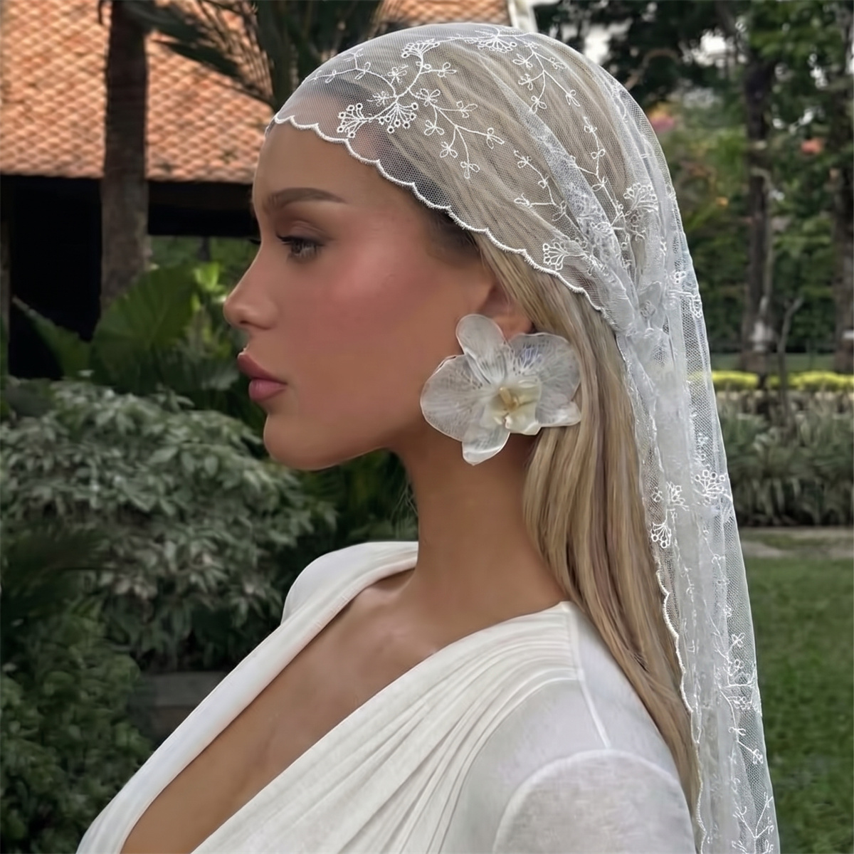 Head Wrap Turban - وشاح رأس نسائي من التول الشفاف