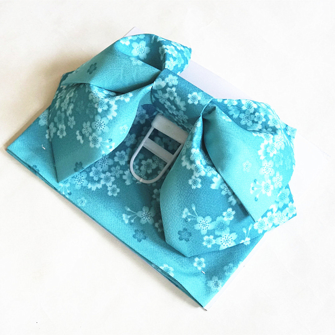 Bow Tie Pre Tied - حزام أُوبي ياباني نسائي متعدد الألوان