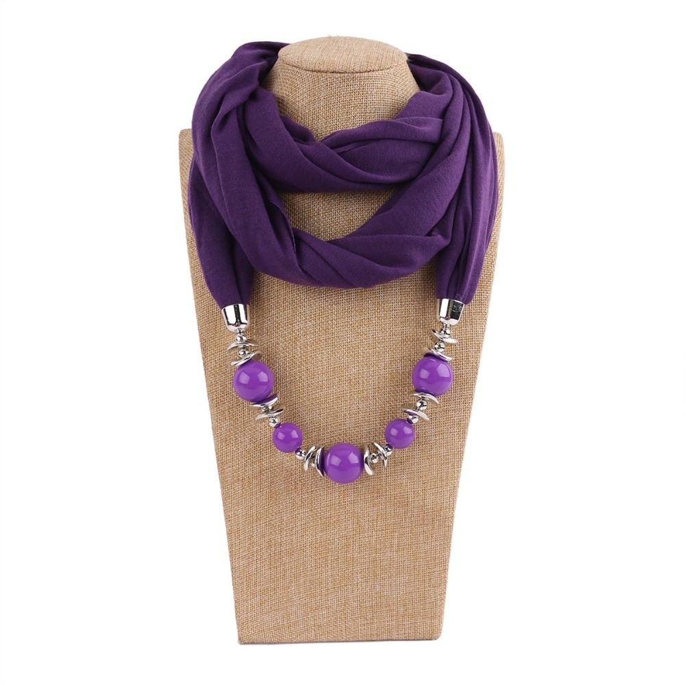 Infinity Scarf Knit - وشاح شيفون أنيق بلون موحد مع