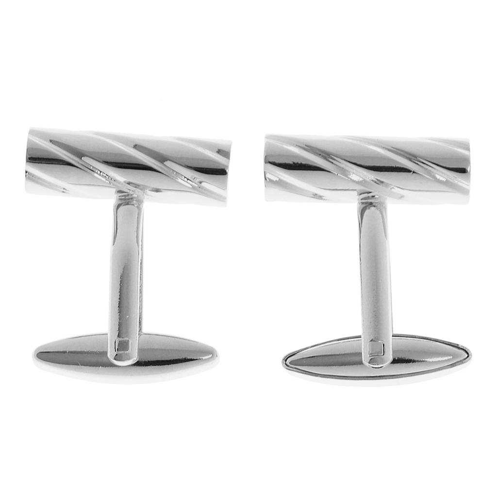 Tie Clip Silver - أزرار أكمام على شكل حلزون أنيقة