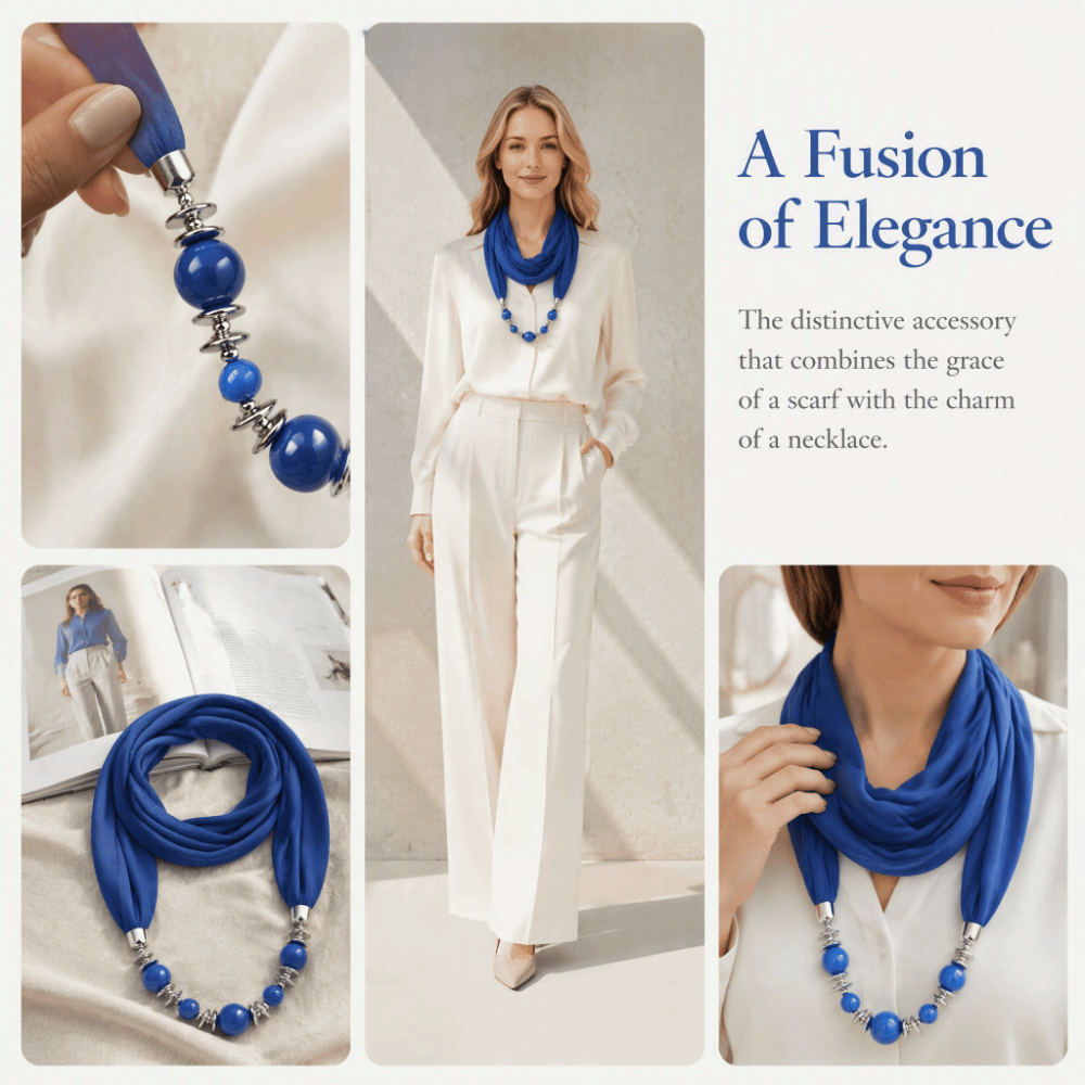 وشاح شيفون جديد مزين بالخرز بل - مراجعة Infinity Scarf Knit وسعره
