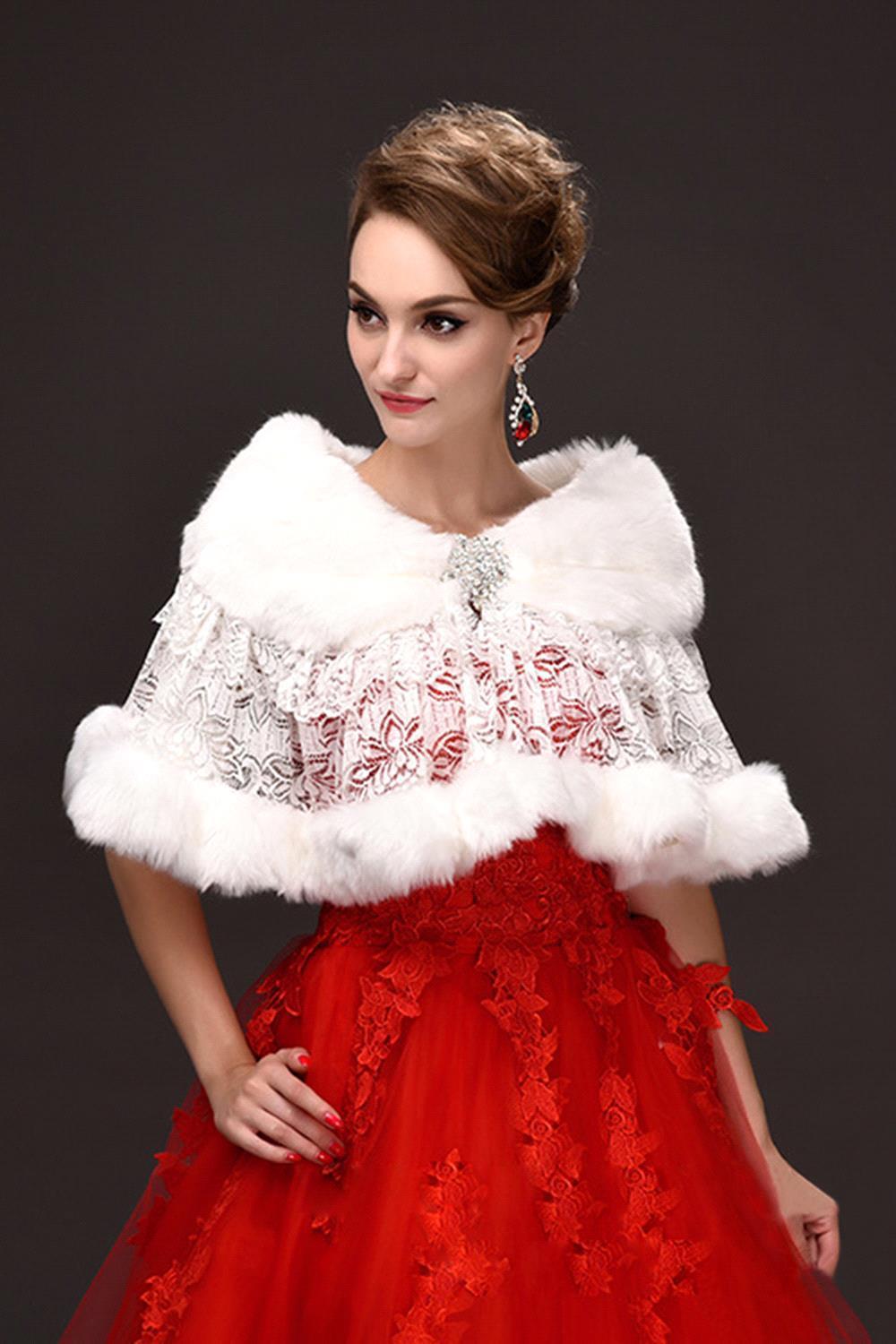 أزياء جميع أنماط الزفاف فو الف - مراجعة Stole Wedding Shawl وسعره