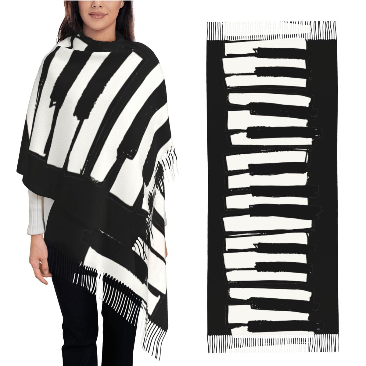 أضيق الحدود مفاتيح البيانو وشا - مراجعة Pashmina Wrap Large وسعره