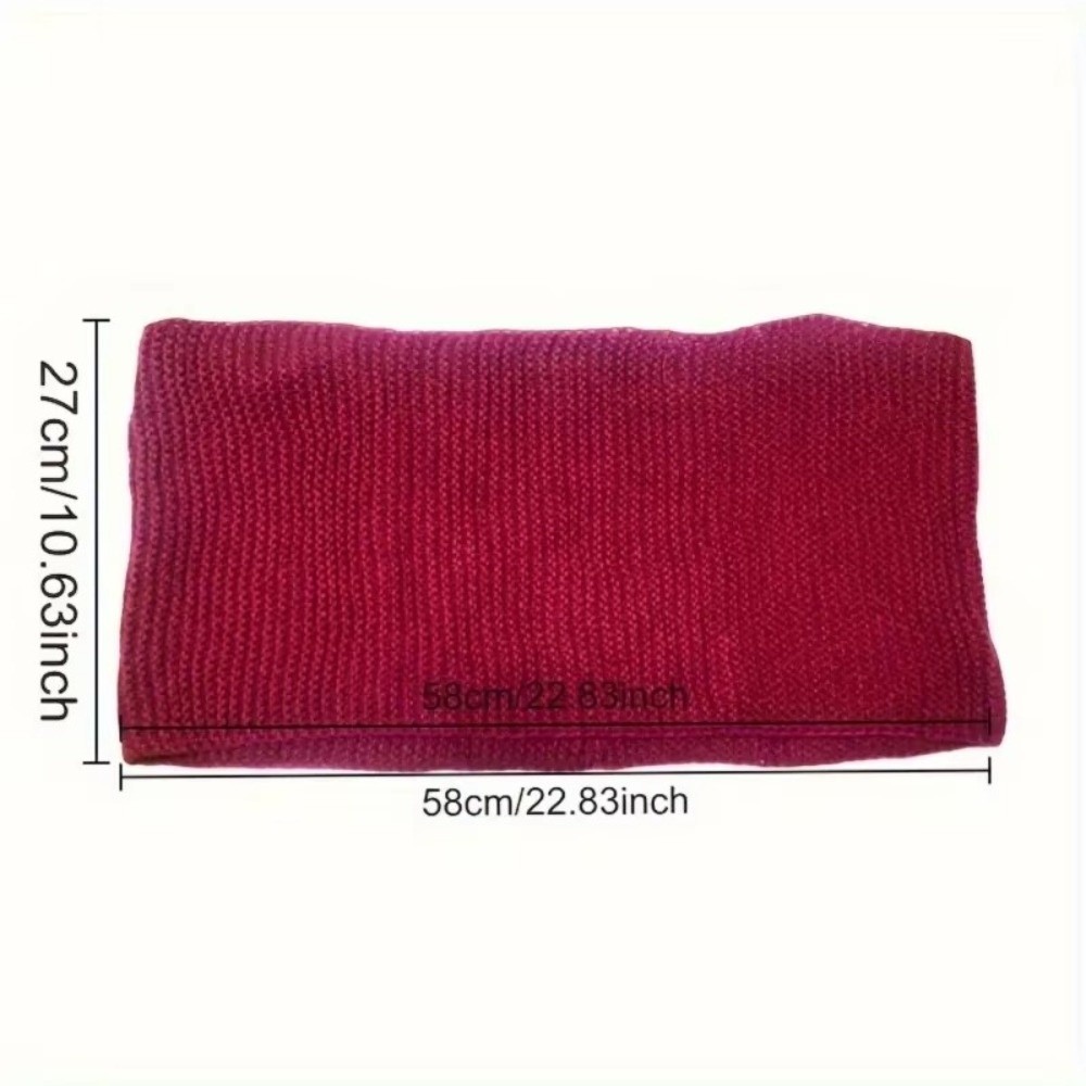 وشاح دافئ بلون موحد بتصميم حلق - مراجعة Infinity Scarf Knit وسعره