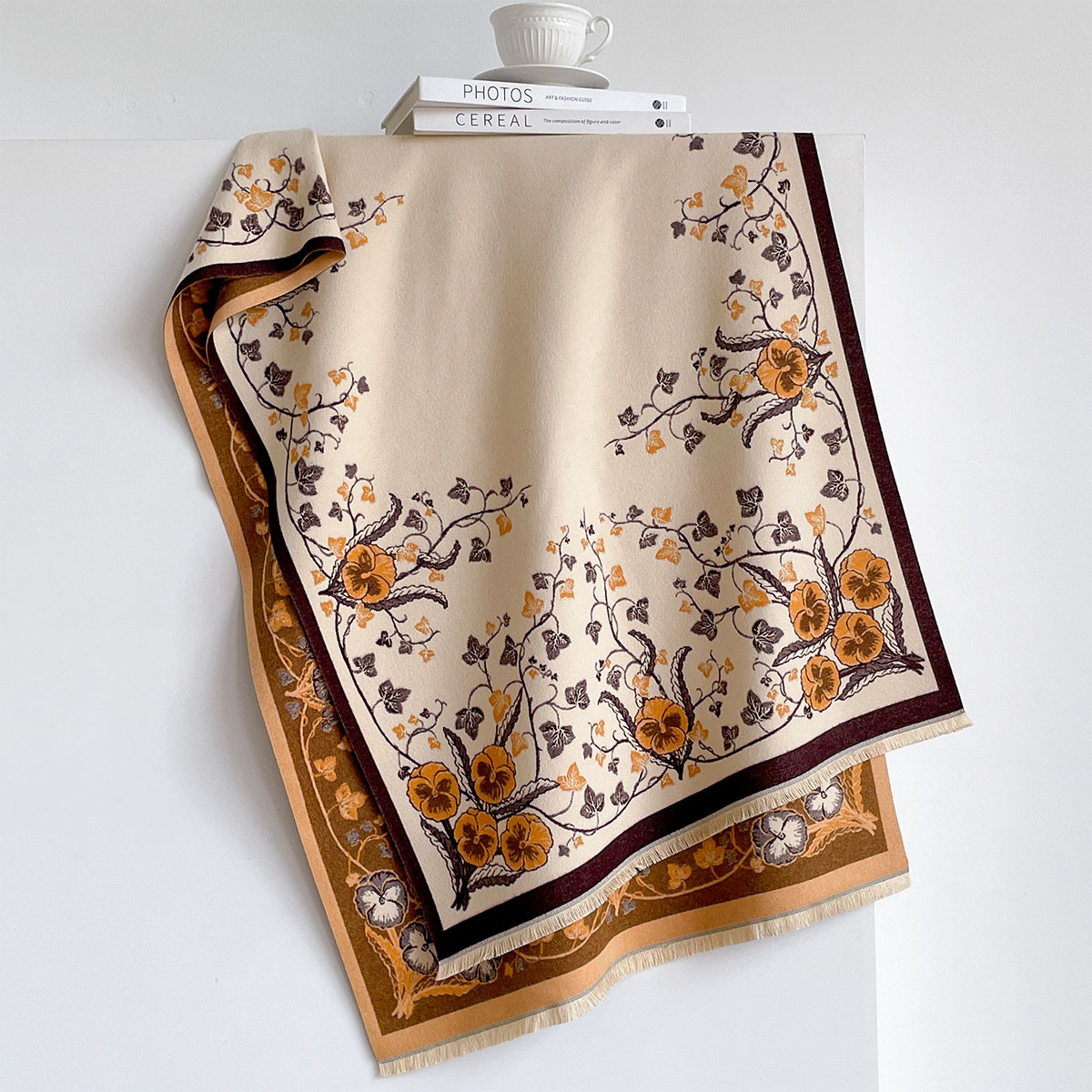 وشاح نسائي من الكشمير الصناعي  - مراجعة Pashmina Wrap Large وسعره