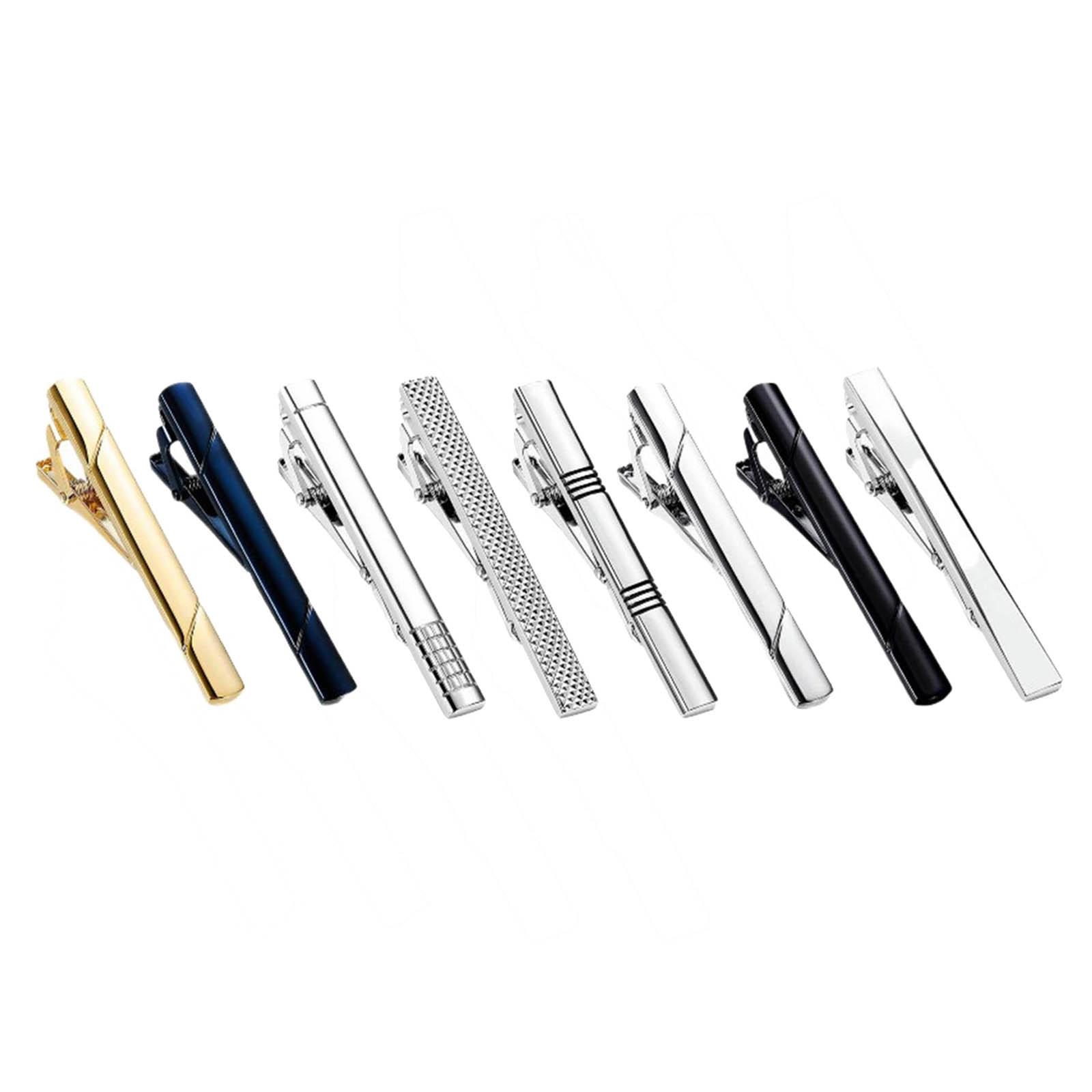 8 مشابك ربطة عنق بسيطة وعالمية - مراجعة Tie Bar Set Gift وسعره