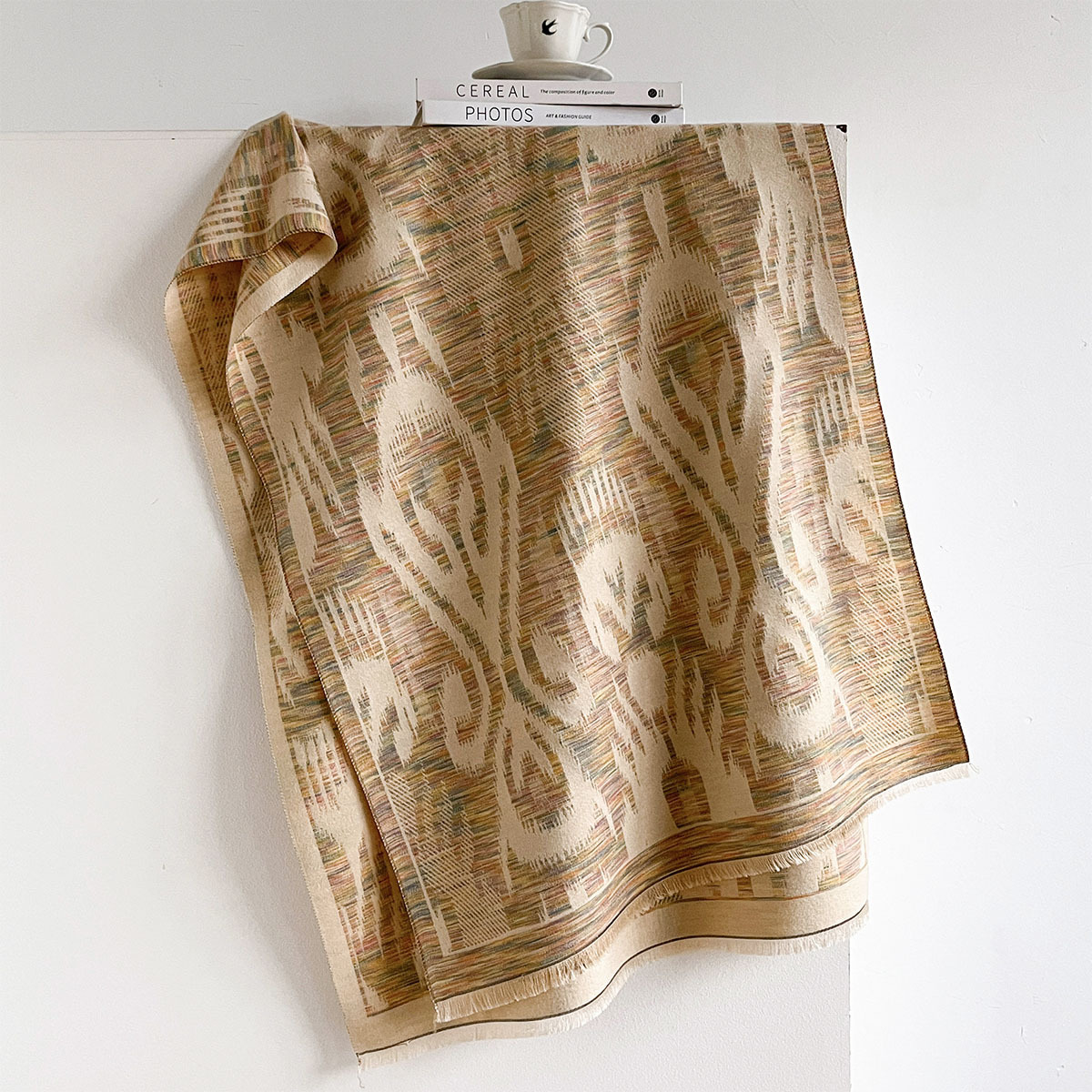 وشاح نسائي من الكشمير الصناعي  - مراجعة Pashmina Wrap Large وسعره