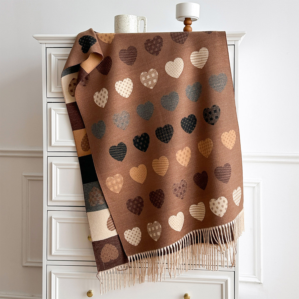 وشاح نسائي من الكشمير الصناعي  - مراجعة Pashmina Wrap Large وسعره