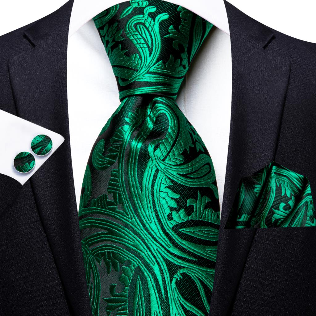بيزلي مخطط الأخضر رابطة عنق حر - مراجعة Silk Tie Striped وسعره