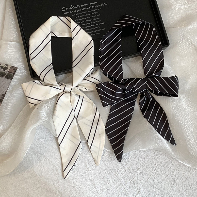 وشاح حريري مخطط جديد للصيف، وش - مراجعة Silk Tie Striped وسعره
