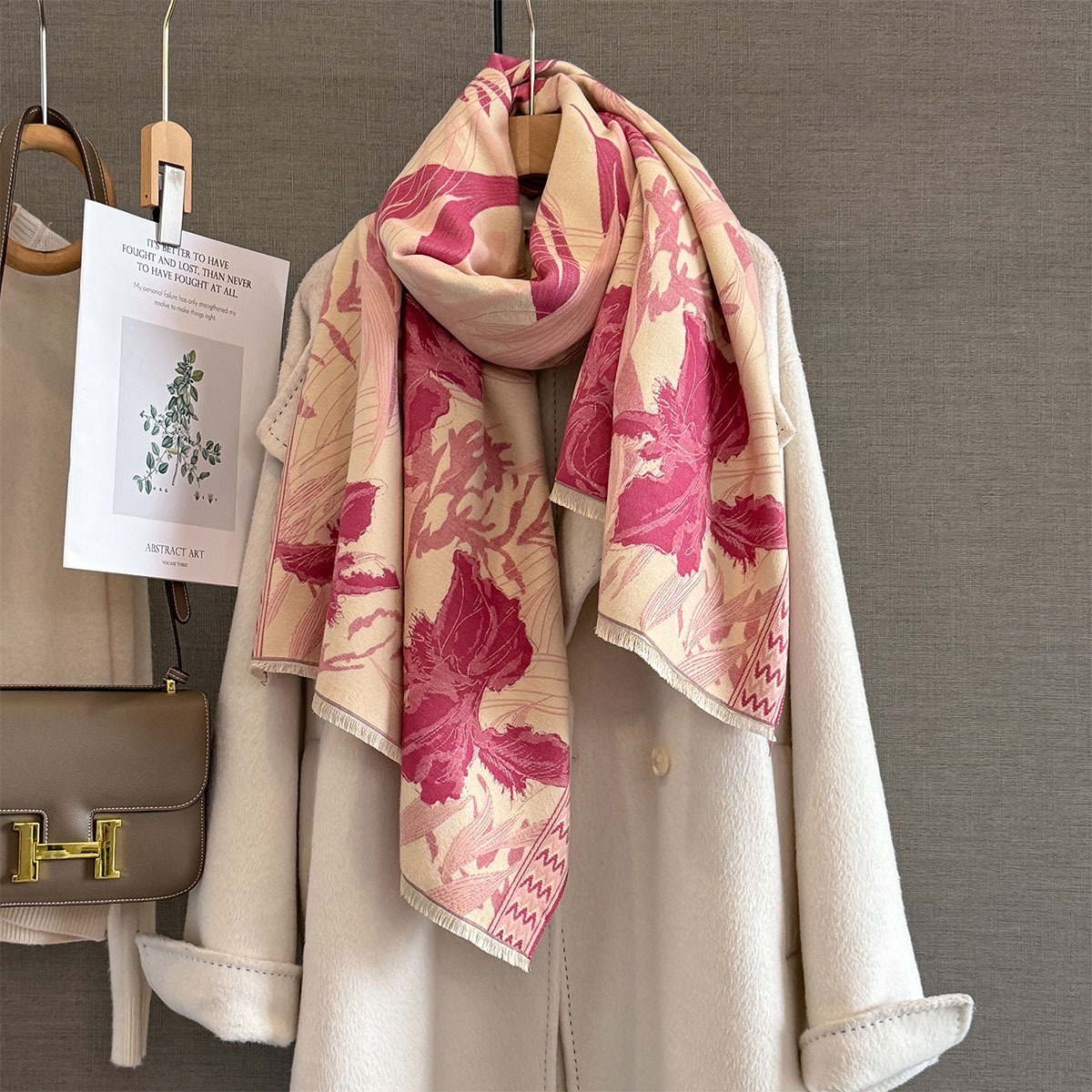 الخريف الكشمير وشاح للنساء سمي - مراجعة Woven Scarf Blanket وسعره