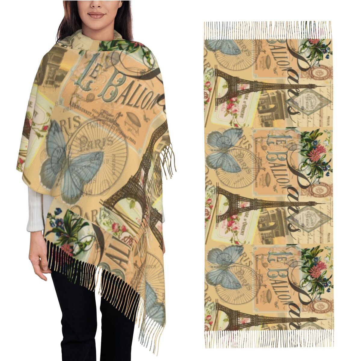 شال التفاف المرأة الشتاء وشاح  - مراجعة Pashmina Wrap Large وسعره