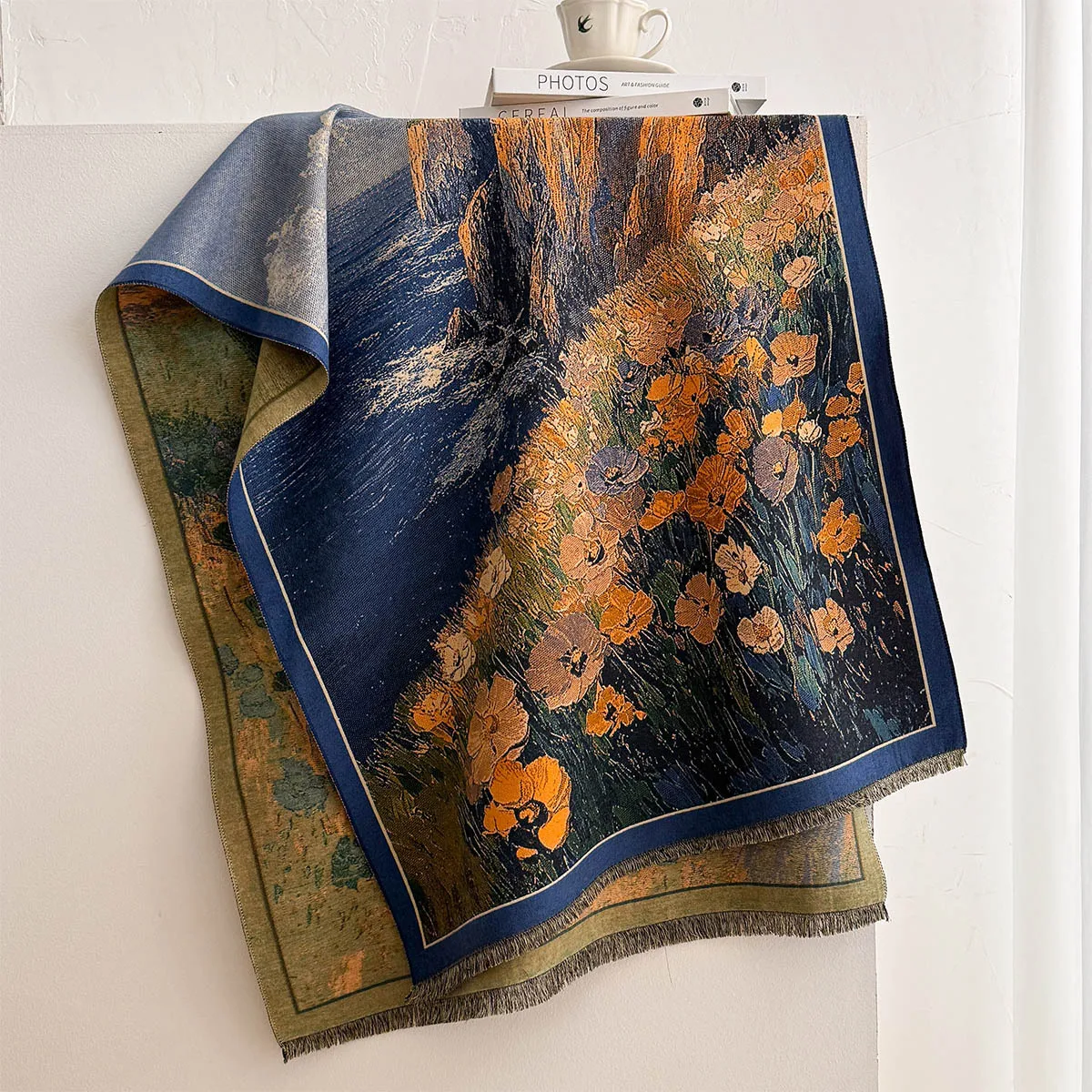 وشاح نسائي من الكشمير الصناعي، - مراجعة Pashmina Wrap Large وسعره